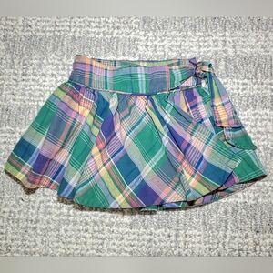 Ralph Lauren Toddler Girl Plaid Wrap Skirt